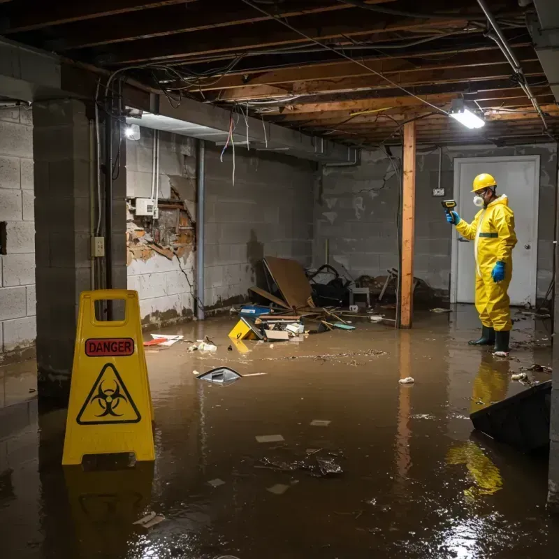 Flooded Basement Electrical Hazard in Auburn, NH Property